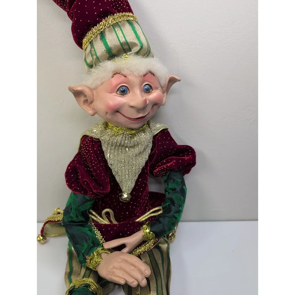 Elf PIXIE‎ DOLL FARIES Christmas Poseable Elf Wire Frame 30